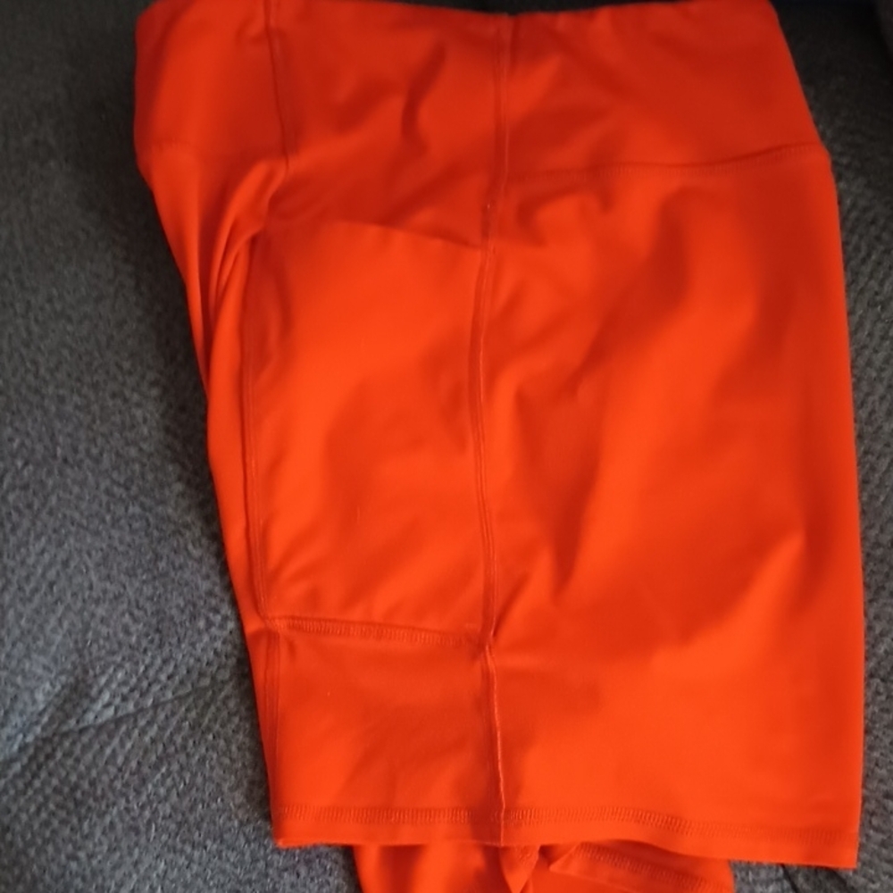 Women's Orange Xl Tex Gear Bike Shorts - Picture 2 of 5